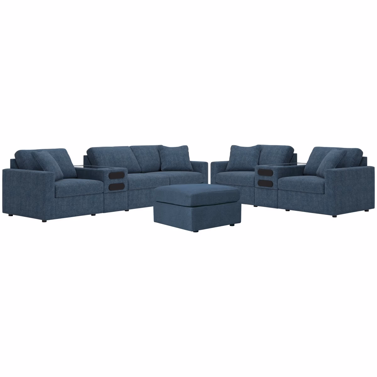Modmax 4-Piece Sectional Sofa, 3-Piece Sectional Loveseat and Ottoman - Image 2