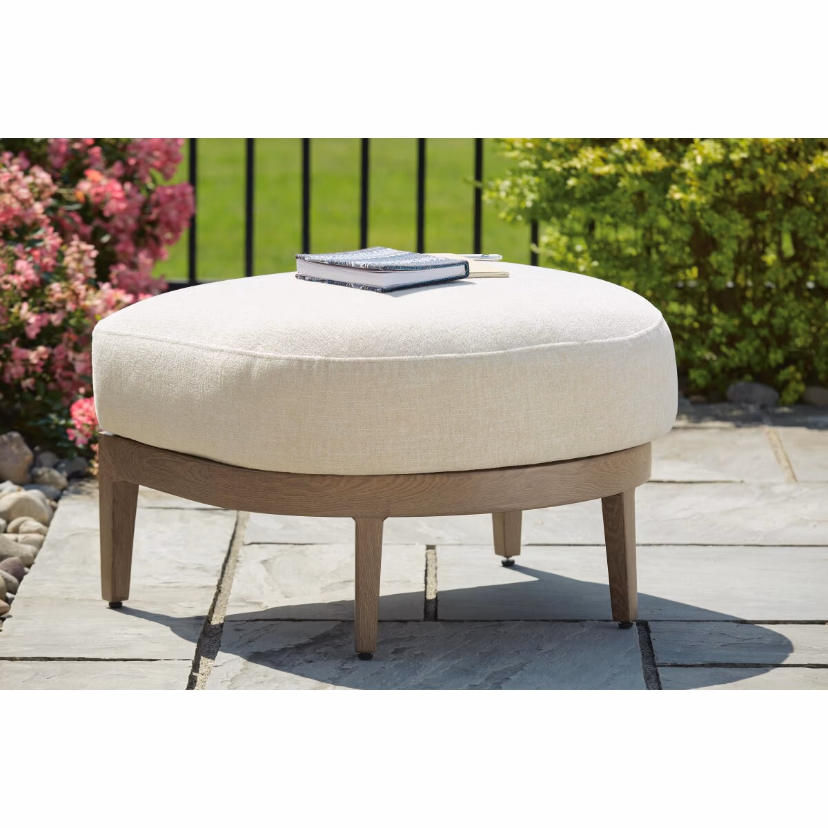 Serene Bay Outdoor Ottoman with Cushion - Image 3