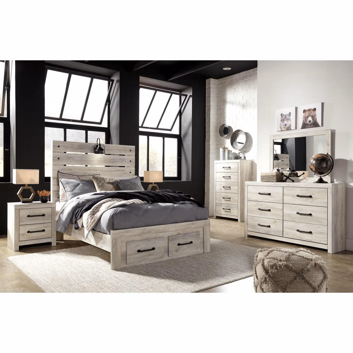 Cambeck Full Panel Bed with 2 Storage Drawers - Image 8