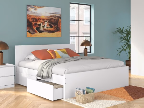 Onita King Panel Platform Bed with 2 Side Storage - Image 3