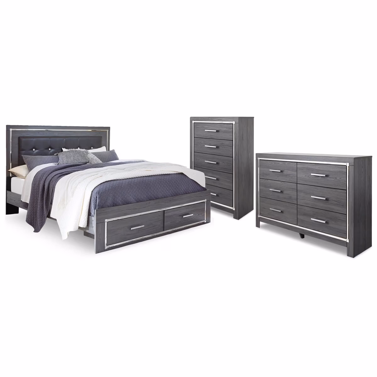 Lodanna King Storage Bed, Dresser and Chest - Image 2