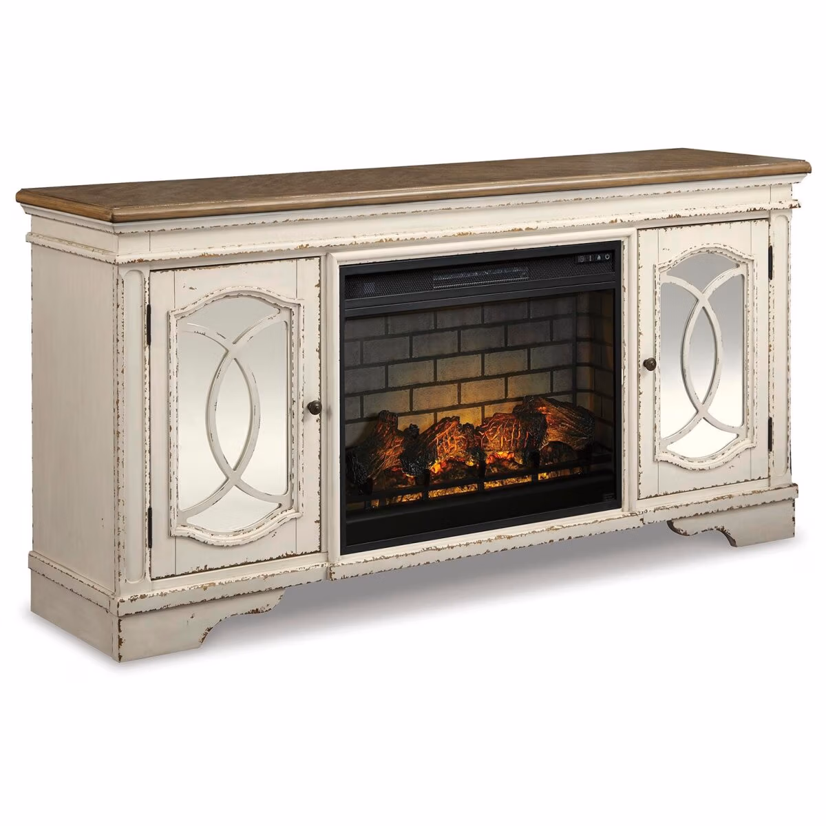 Realyn 74" TV Stand with Electric Fireplace - Image 2