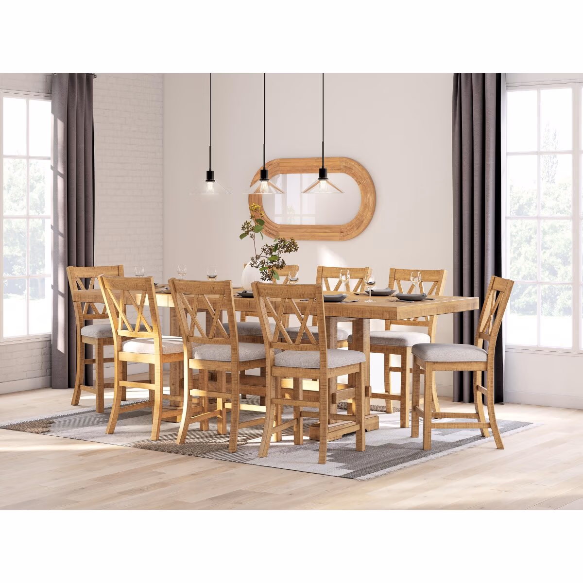 Havonplane Counter Height Dining Table and 8 Barstools - Image 3