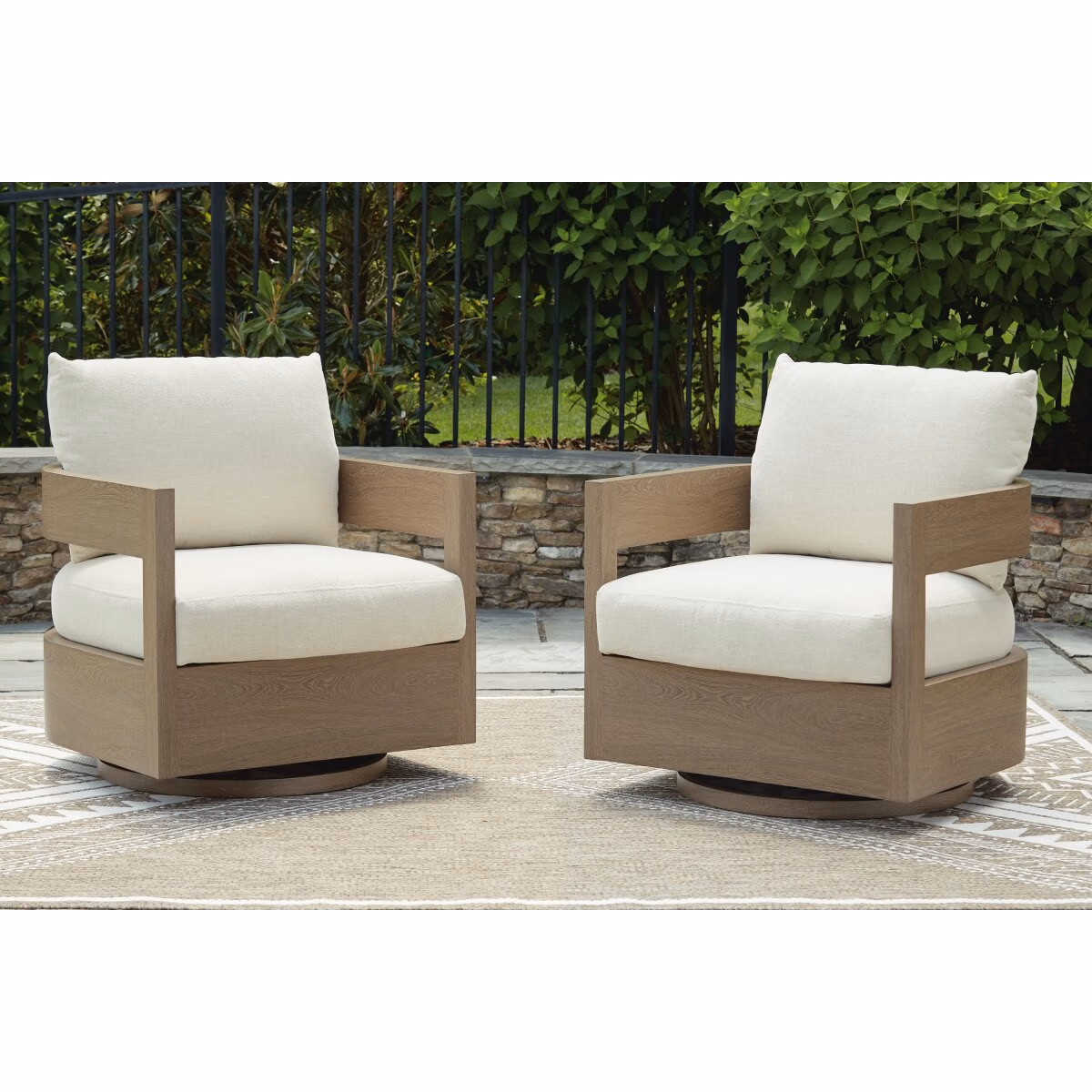 Serene Bay Outdoor Swivel Glider Chair with Cushion - Image 8