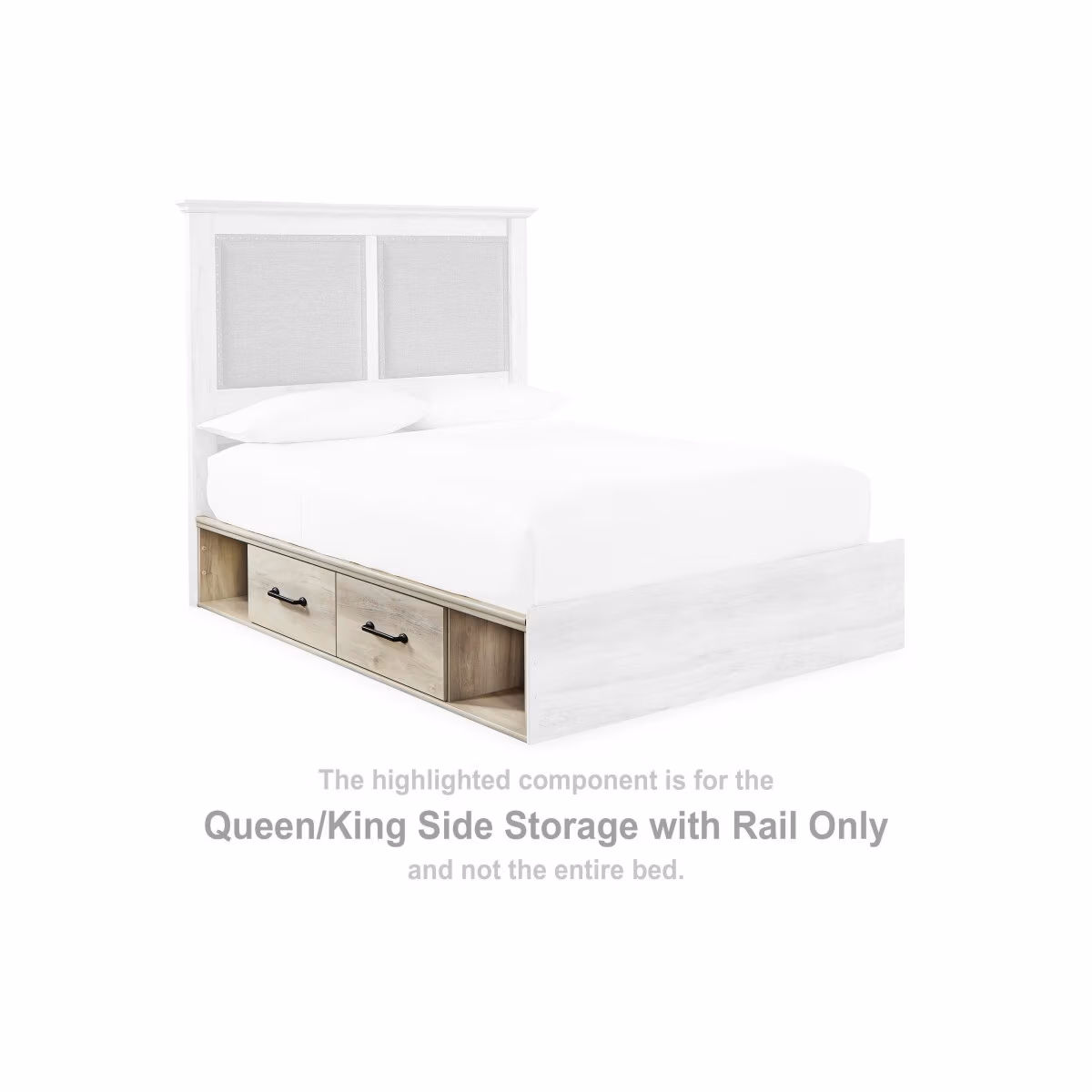 Cambeck Queen/King Side Storage with Rail - Image 3