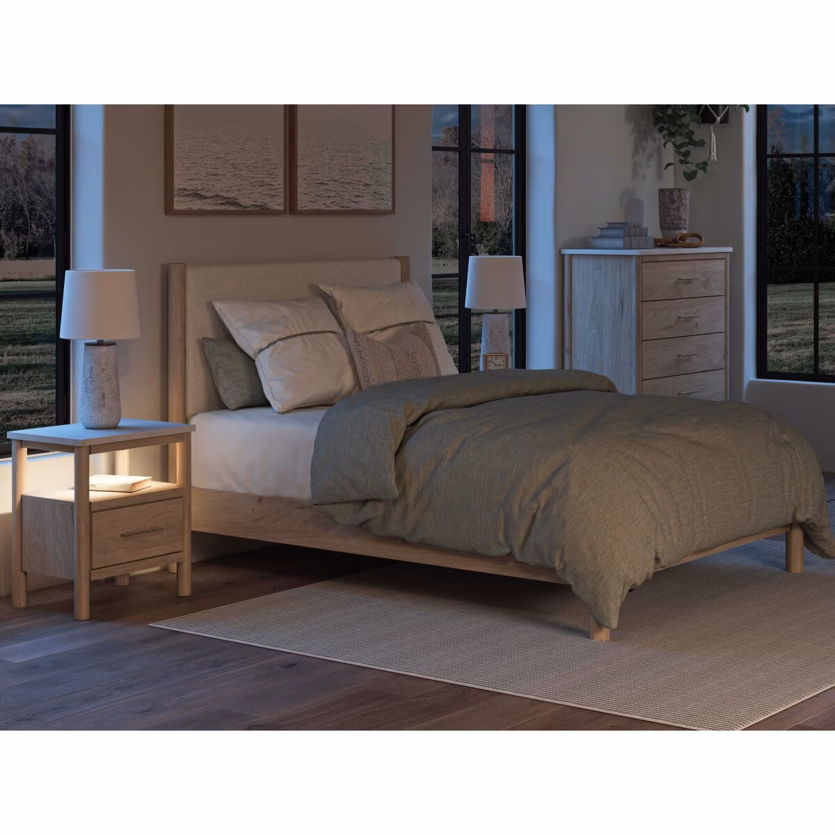 Cadmori Queen Upholstered Panel Bed - Image 11