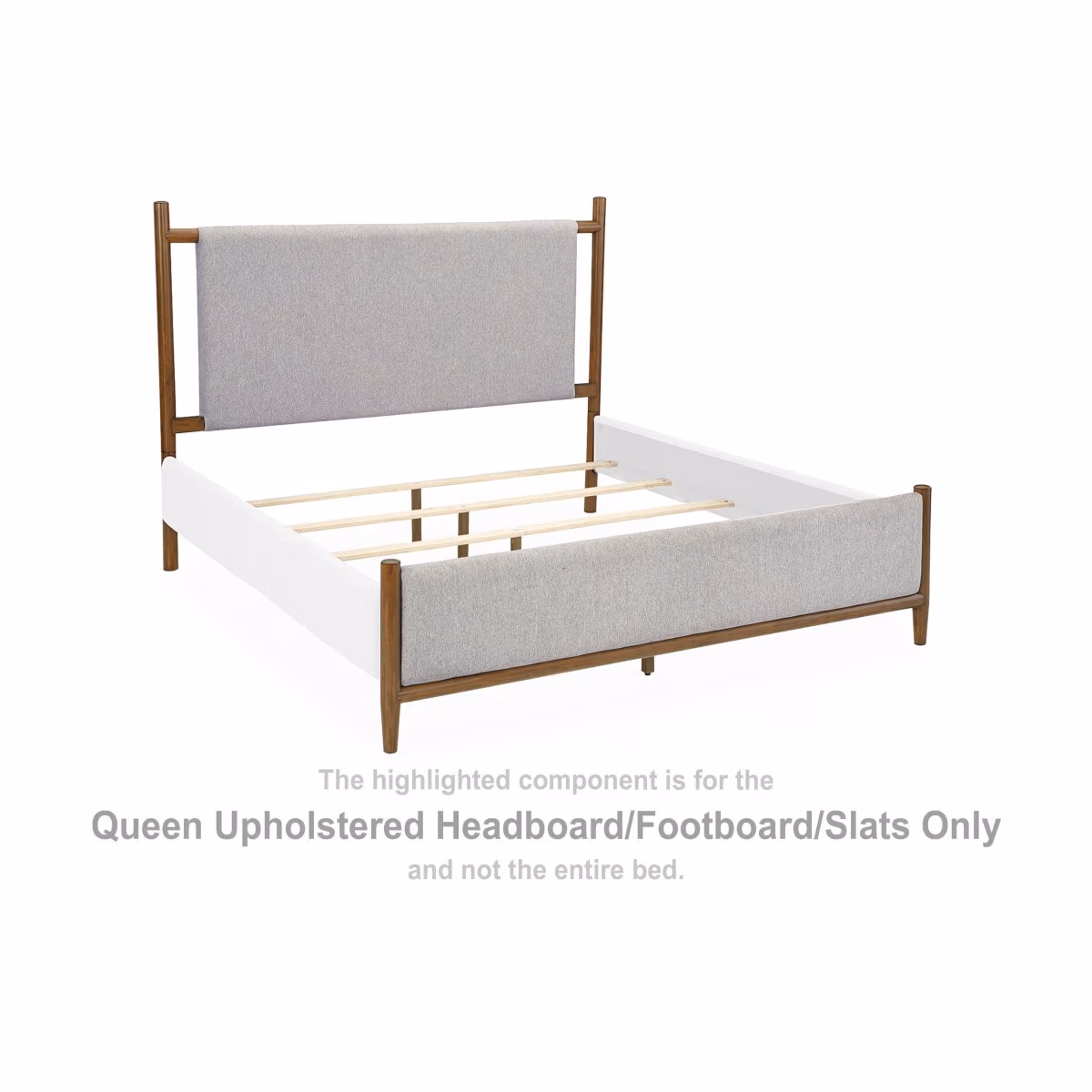 Lyncott Queen Upholstered Bed, Dresser, Mirror and Nightstand - Image 6