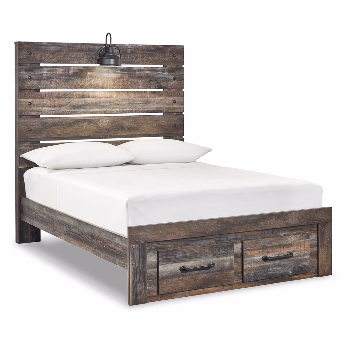 Drystan Full Panel Bed with 2 Storage Drawers - Image 3