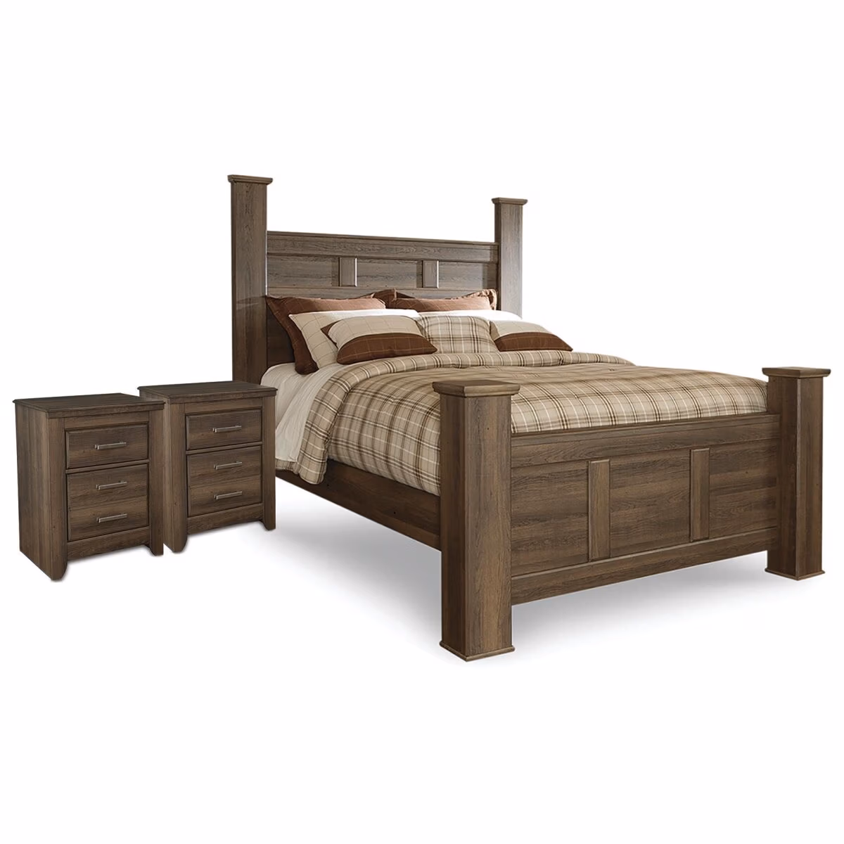 Juararo Queen Poster Bed and 2 Nightstands - Image 2