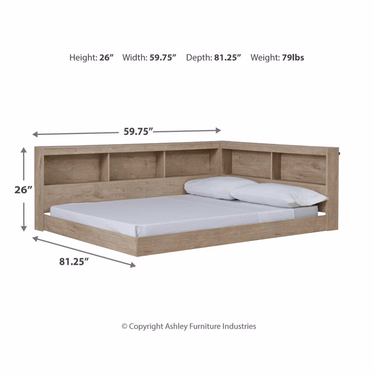 Oliah Full Bookcase Storage Bed - Image 5