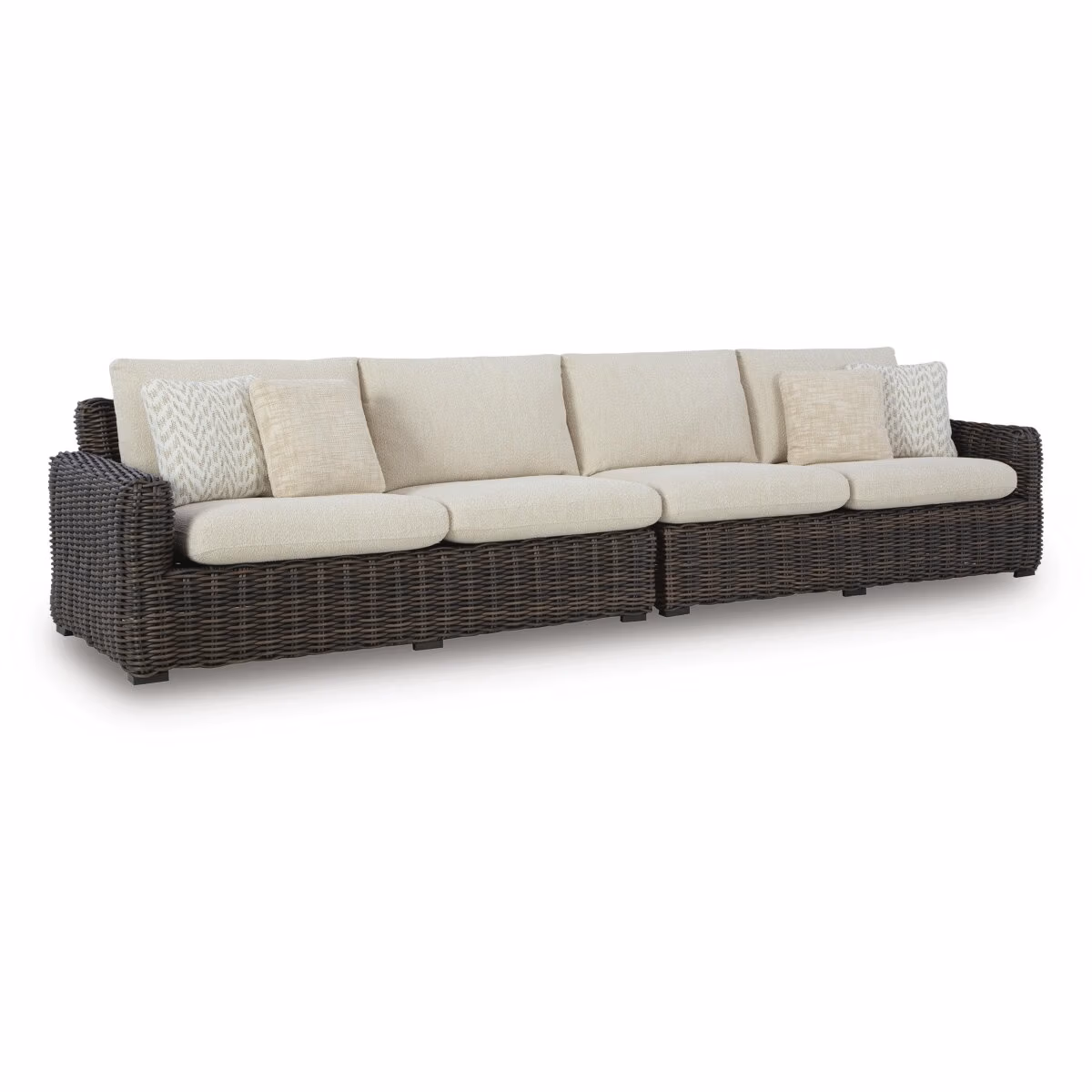 Kimora Outdoor Right and Left-arm Facing Loveseat with Cushion (Set of 2) - Image 2
