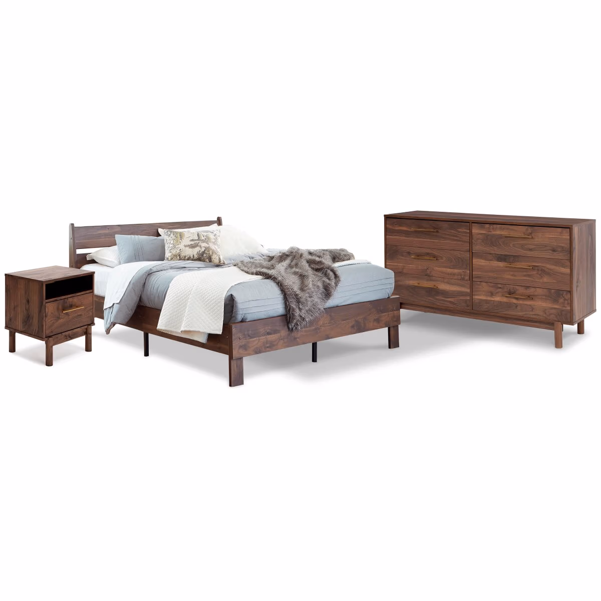 Calverson Queen Panel Platform Bed with Dresser and Nightstand - Image 2
