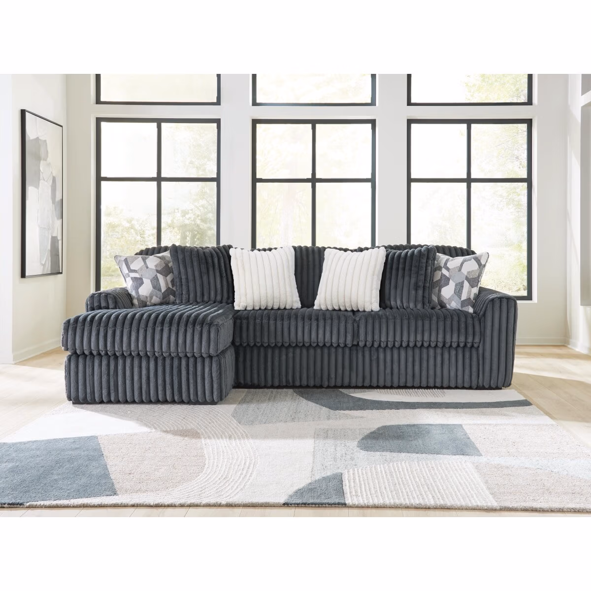 Midnight-Madness 2-Piece Sectional Sofa Chaise - Image 3