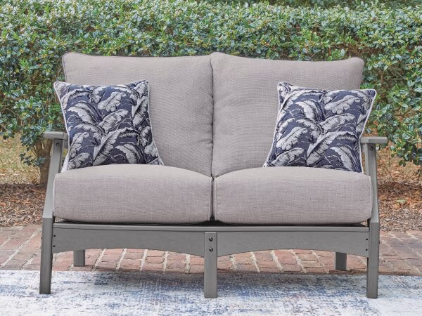Cove Beach Outdoor Loveseat with Cushion - Image 3
