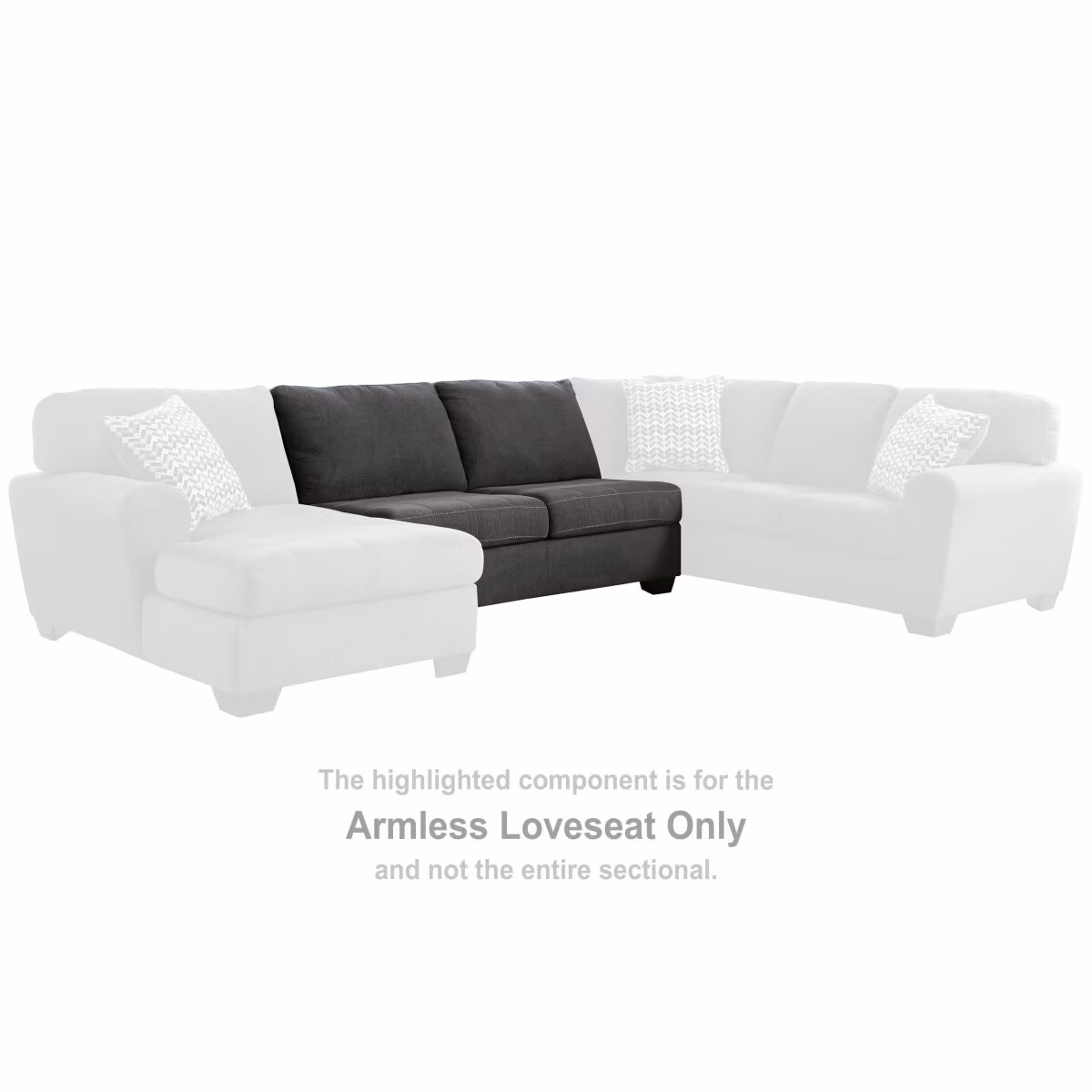 Ambee Armless Loveseat - Image 3