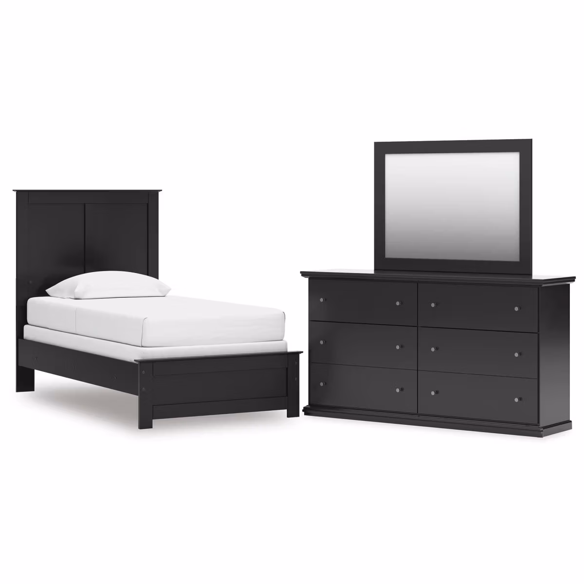 Maribel Twin Panel Bed, Dresser and Mirror - Image 2