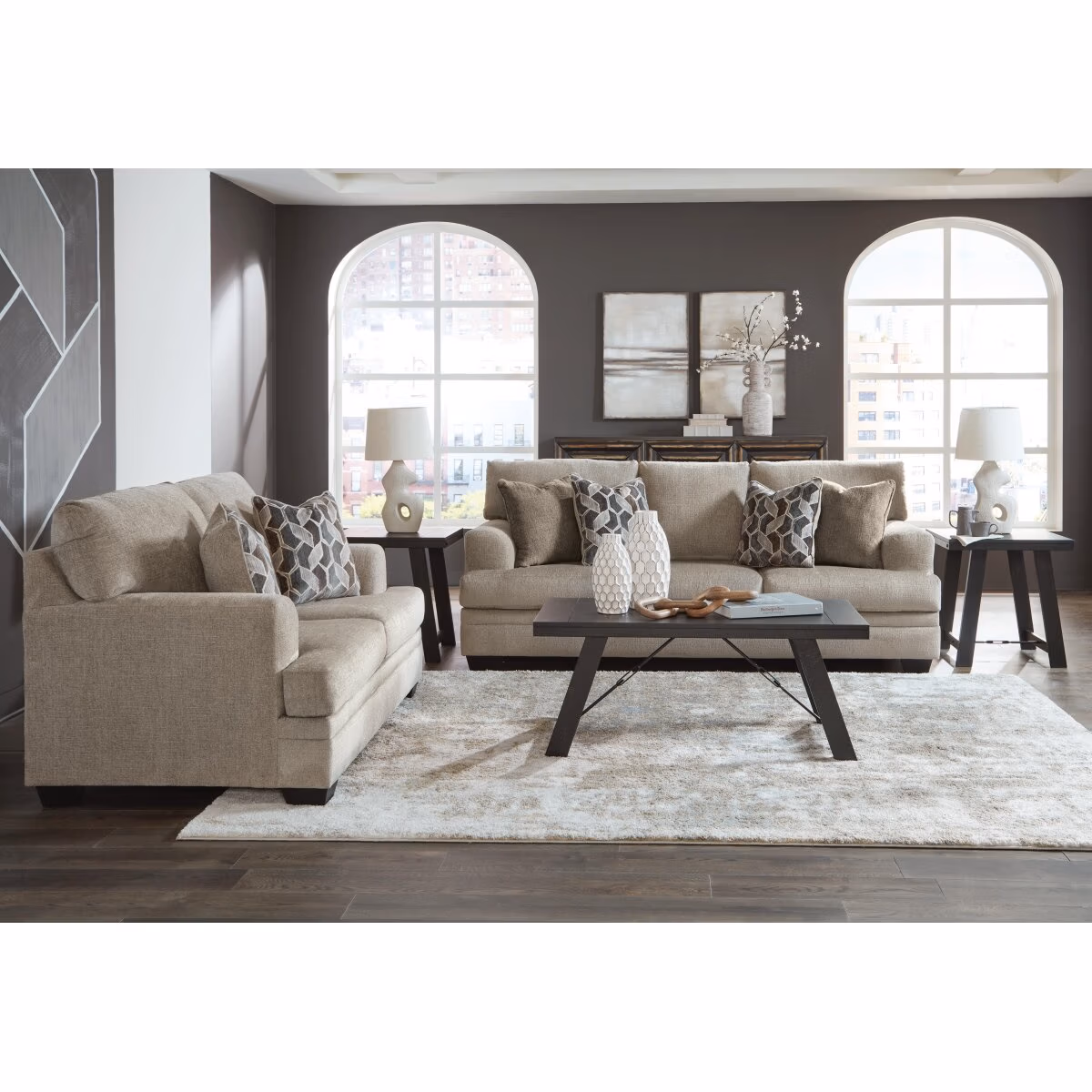 Stonemeade Sofa and Loveseat - Image 4