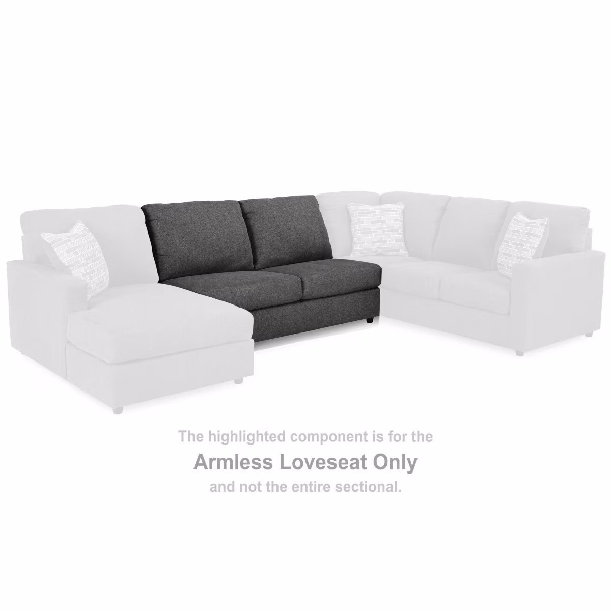 Edenfield Armless Loveseat - Image 3