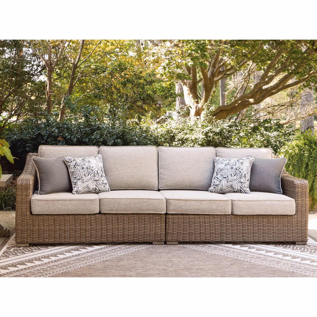 Laguna Heights Outdoor Right and Left-arm Facing Loveseat with Cushion (Set of 2) - Image 3