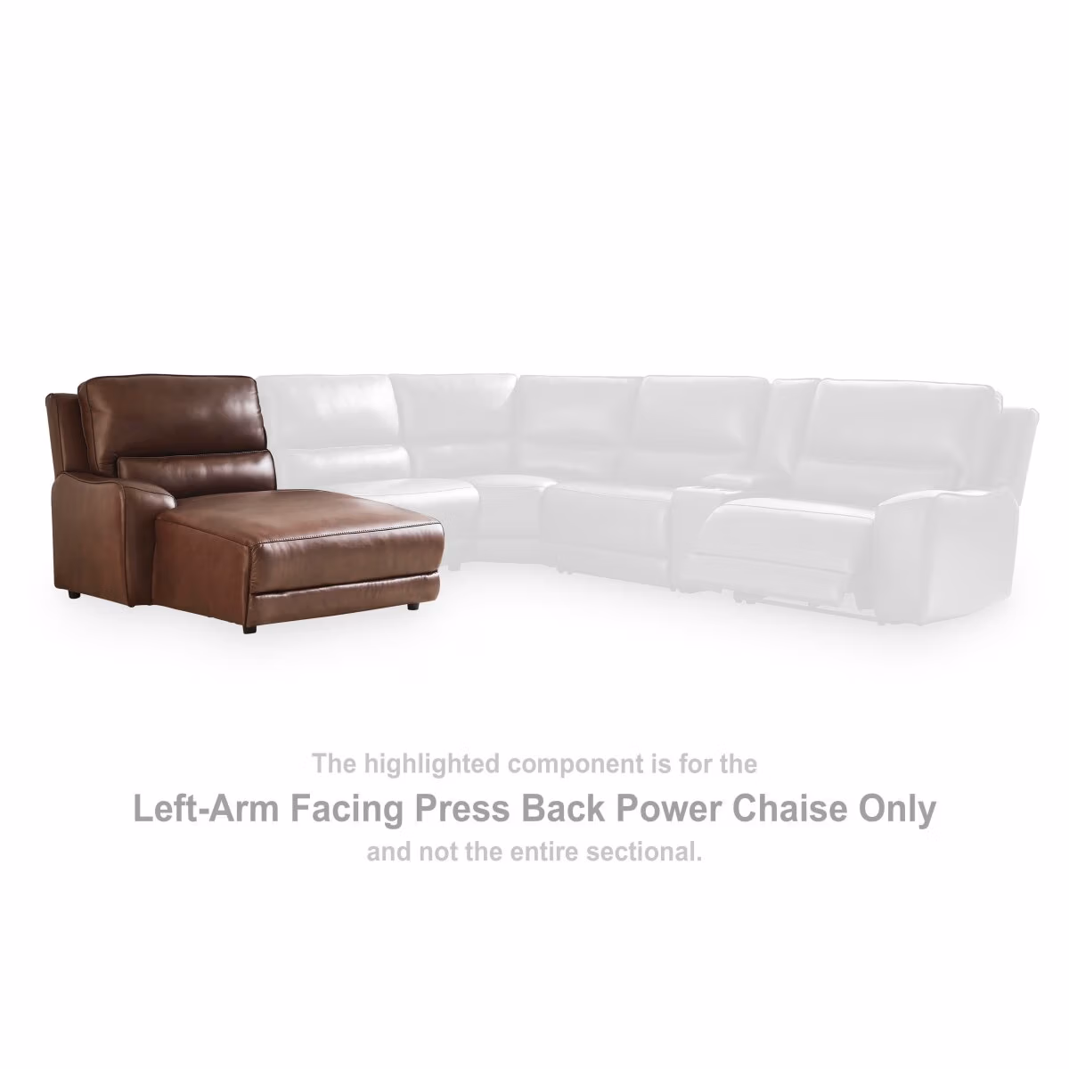 DeepWakes Left-Arm Facing Press Back Power Chaise - Image 3