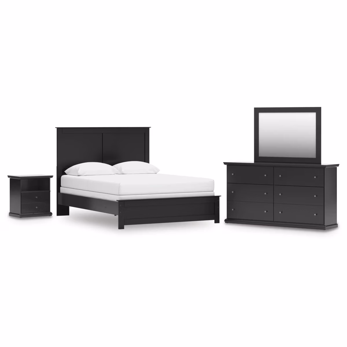Maribel Queen Panel Bed with Dresser, Mirror and Nightstand - Image 2