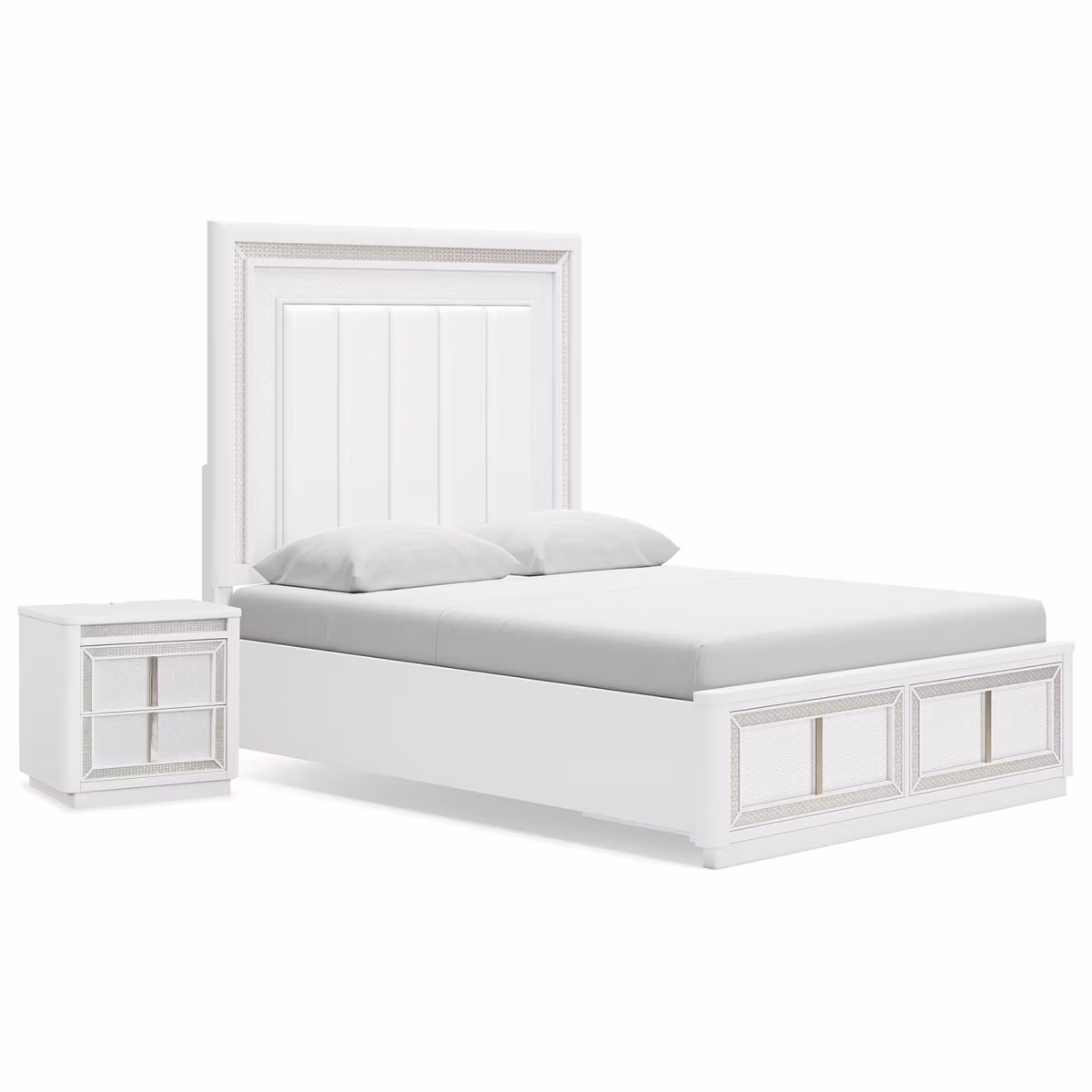 Chalanna Queen Panel Storage Bed and Nightstand - Image 2