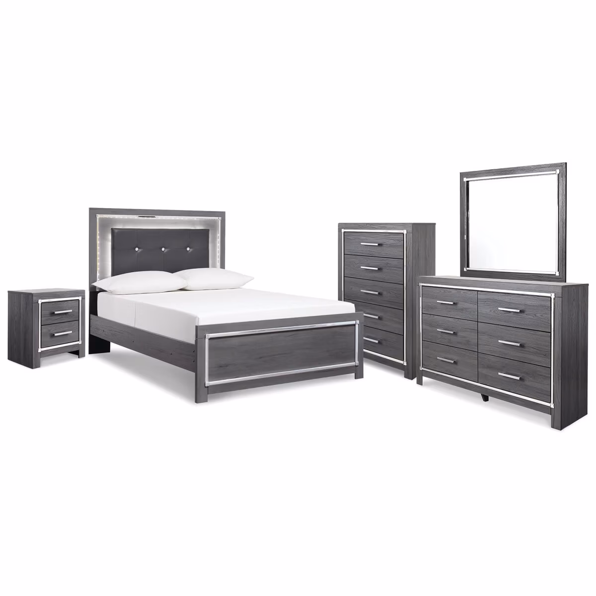 Lodanna Full Panel Bed, Dresser, Mirror, Chest and Nightstand - Image 2