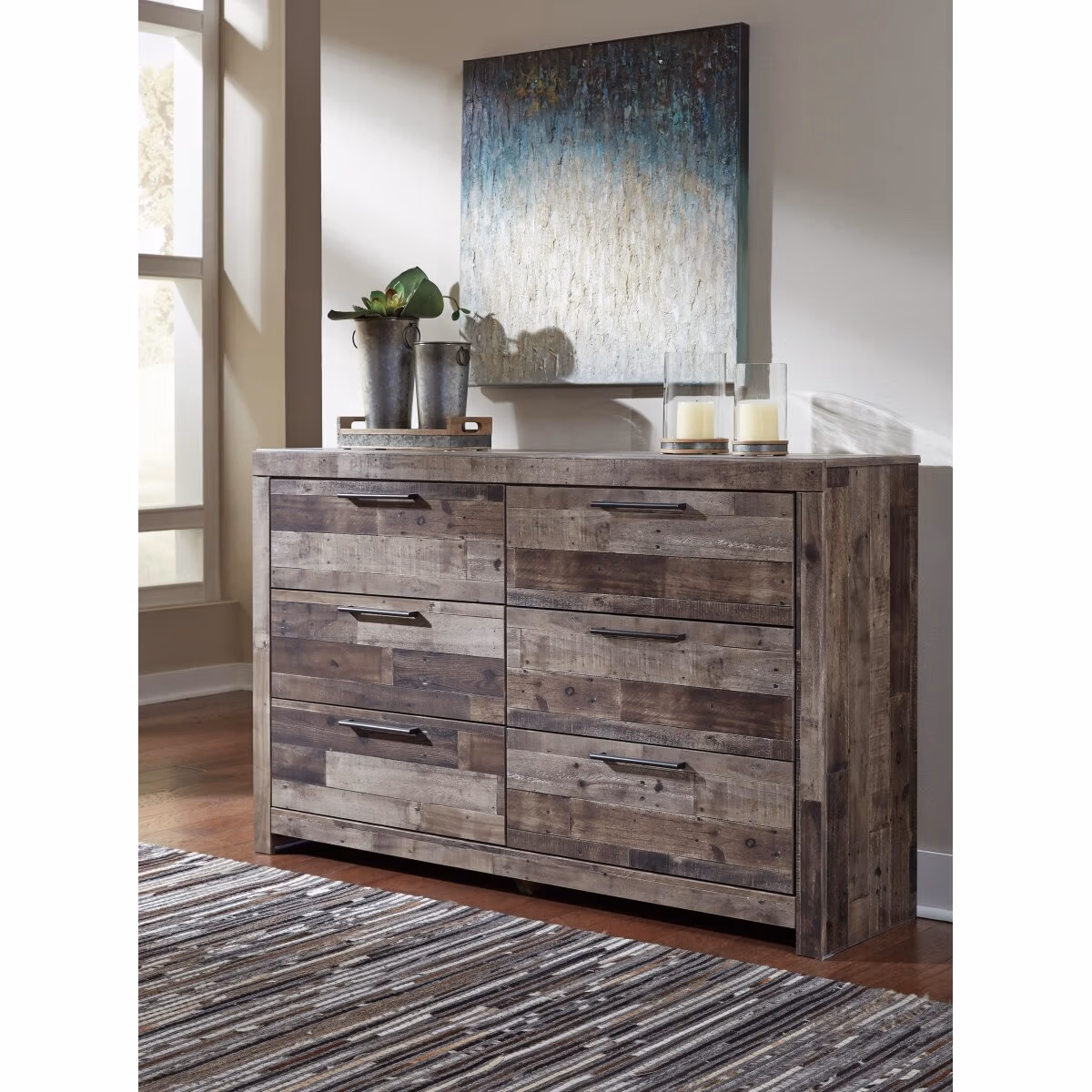 Derekson Twin Panel Bed, Dresser and Nightstand - Image 6