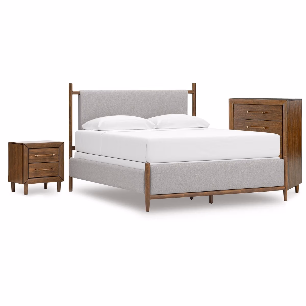 Lyncott King Upholstered Bed, Chest and Nightstand - Image 2