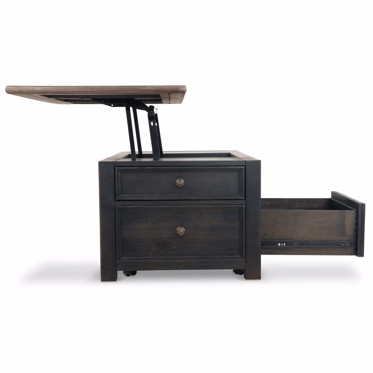 Tyler Creek Coffee Table and 2 End Tables with Console - Image 19