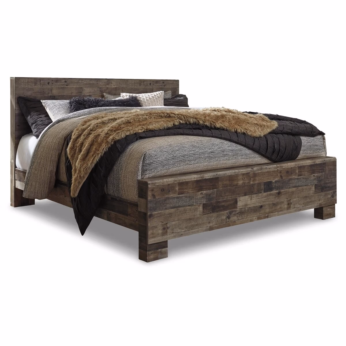 Derekson King Panel Bed and 2 Nightstands - Image 3