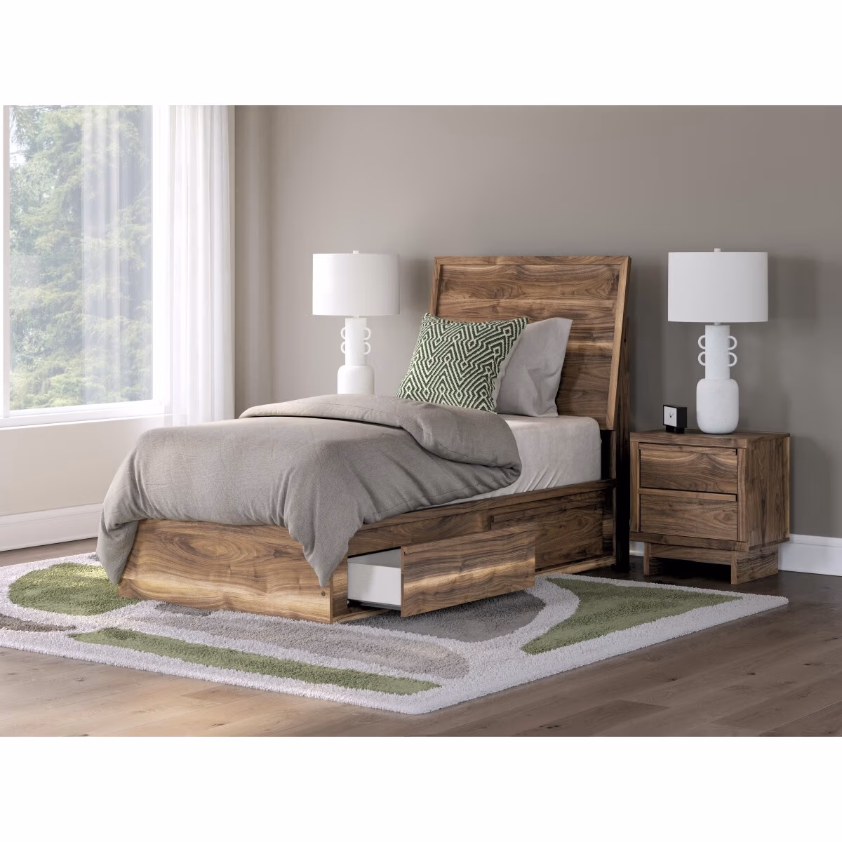 Chirason Twin Panel Bed with Storage - Image 3
