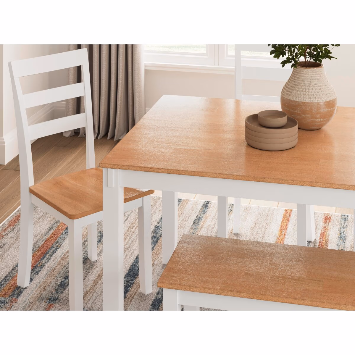 Gesthaven Dining Table with 4 Chairs and Bench (Set of 6) - Image 6