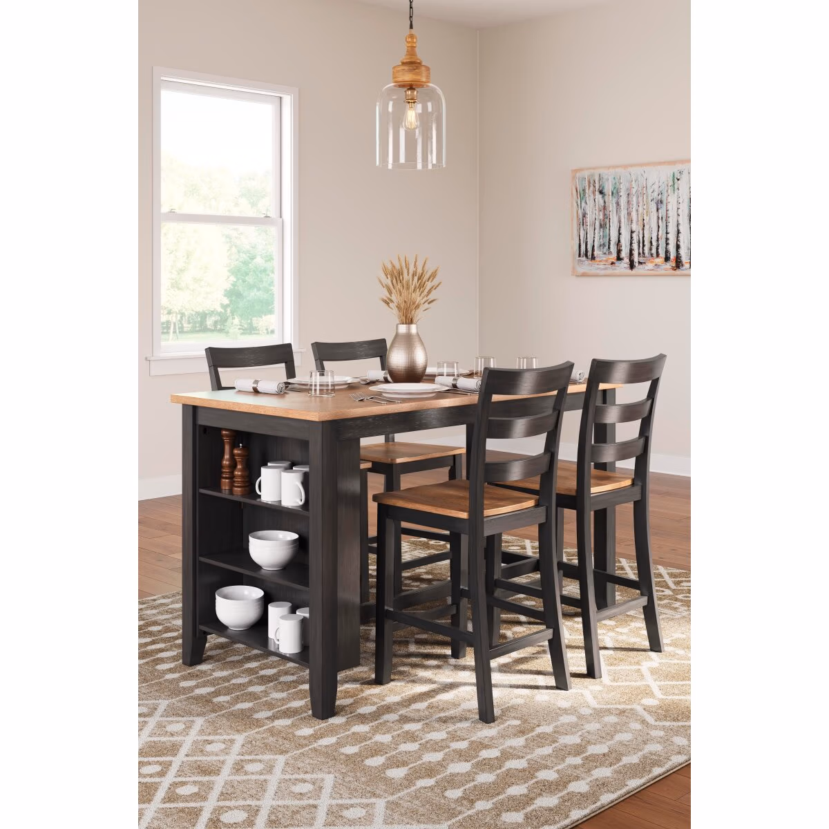 Gesthaven Counter Height Dining Table and 4 Barstools - Image 3