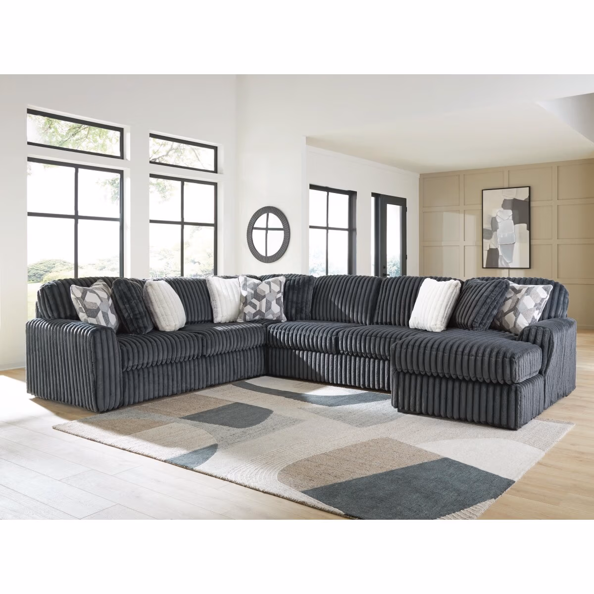 Midnight-Madness 4-Piece Sectional with Chaise - Image 3