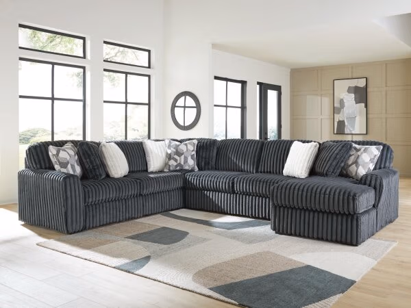 Midnight-Madness 4-Piece Sectional with Chaise - Image 3