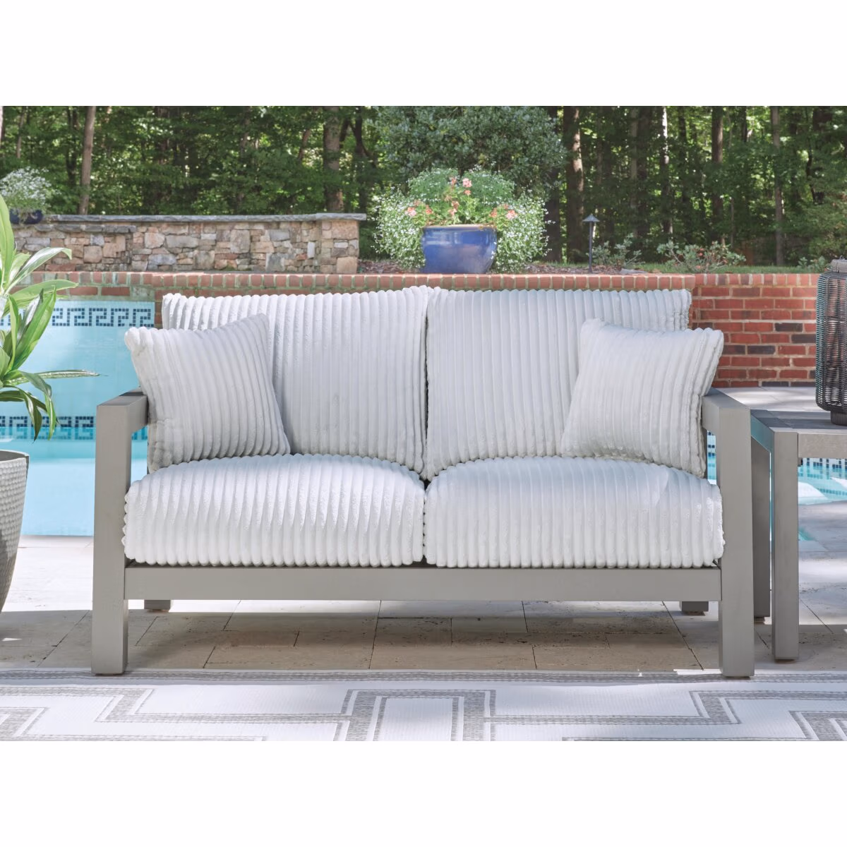 Hurley Park Outdoor Loveseat with Cushion - Image 3
