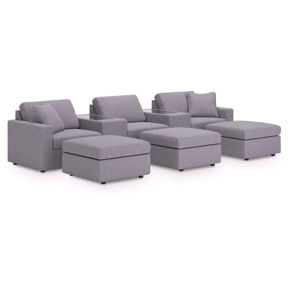 Modmax 5-Piece Sectional and 3 Ottomans - Image 2
