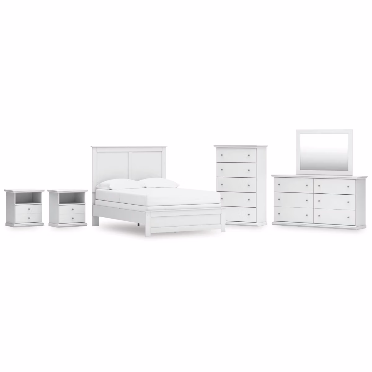 Bostwick Shoals Full Panel Bed, Dresser, Mirror, Chest, and 2 Nightstands - Image 2
