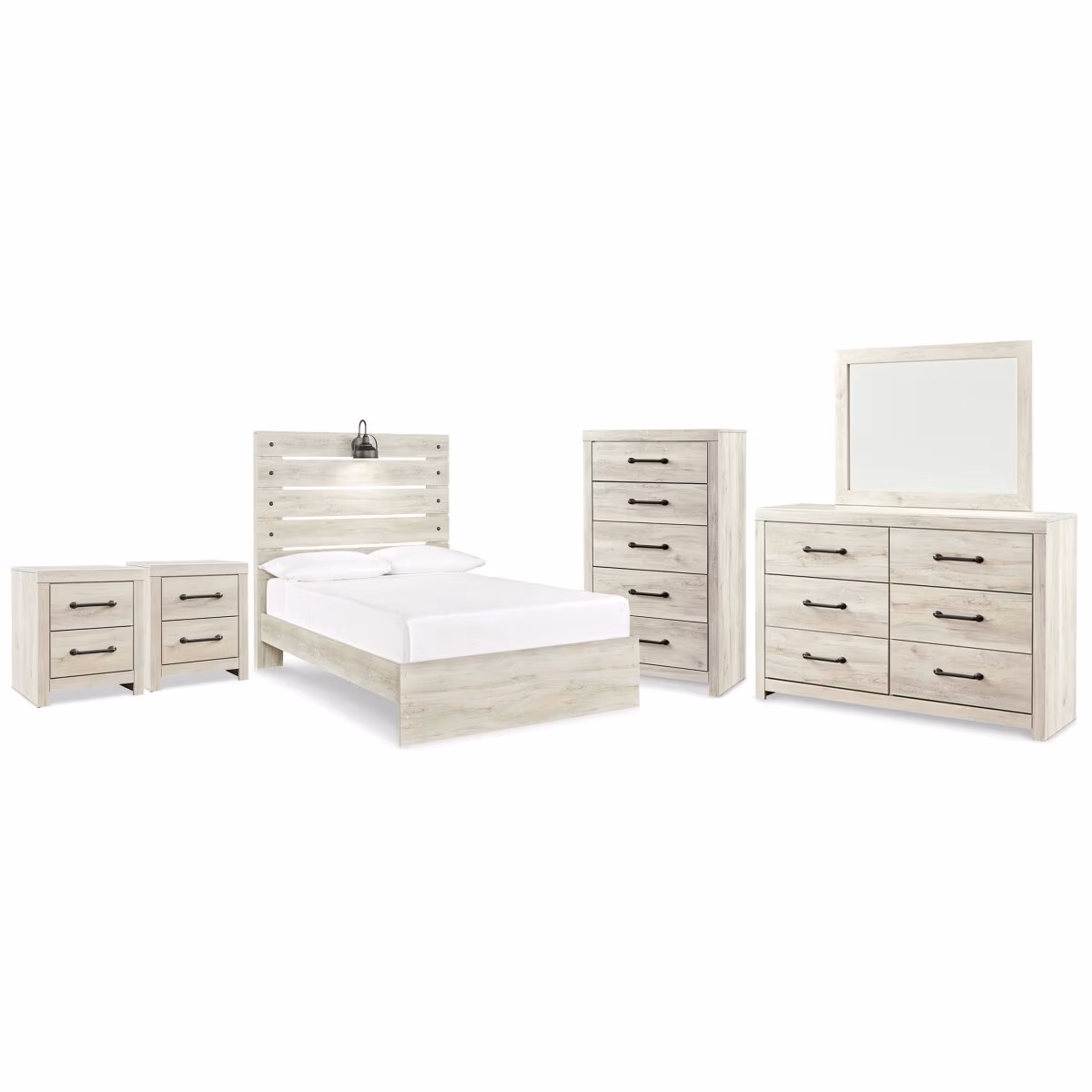 Cambeck Full Panel Bed, Dresser, Mirror, Chest and 2 Nightstands - Image 2
