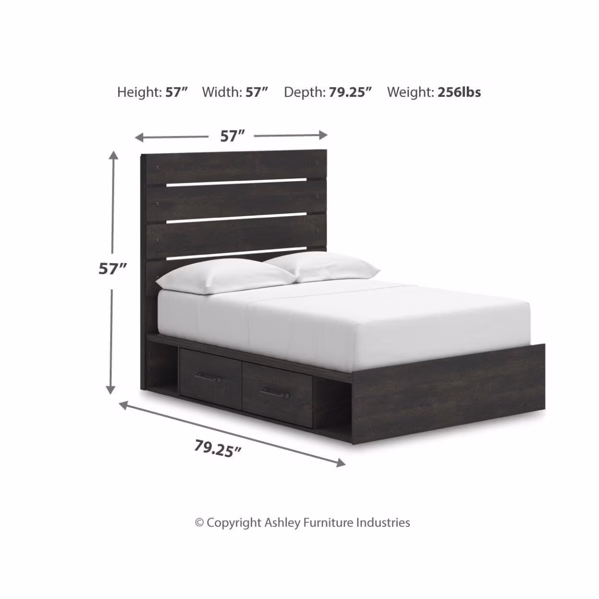 Hollivern Full Panel Bed with Storage - Image 5