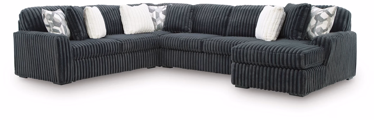 Midnight-Madness 4-Piece Sectional with Chaise