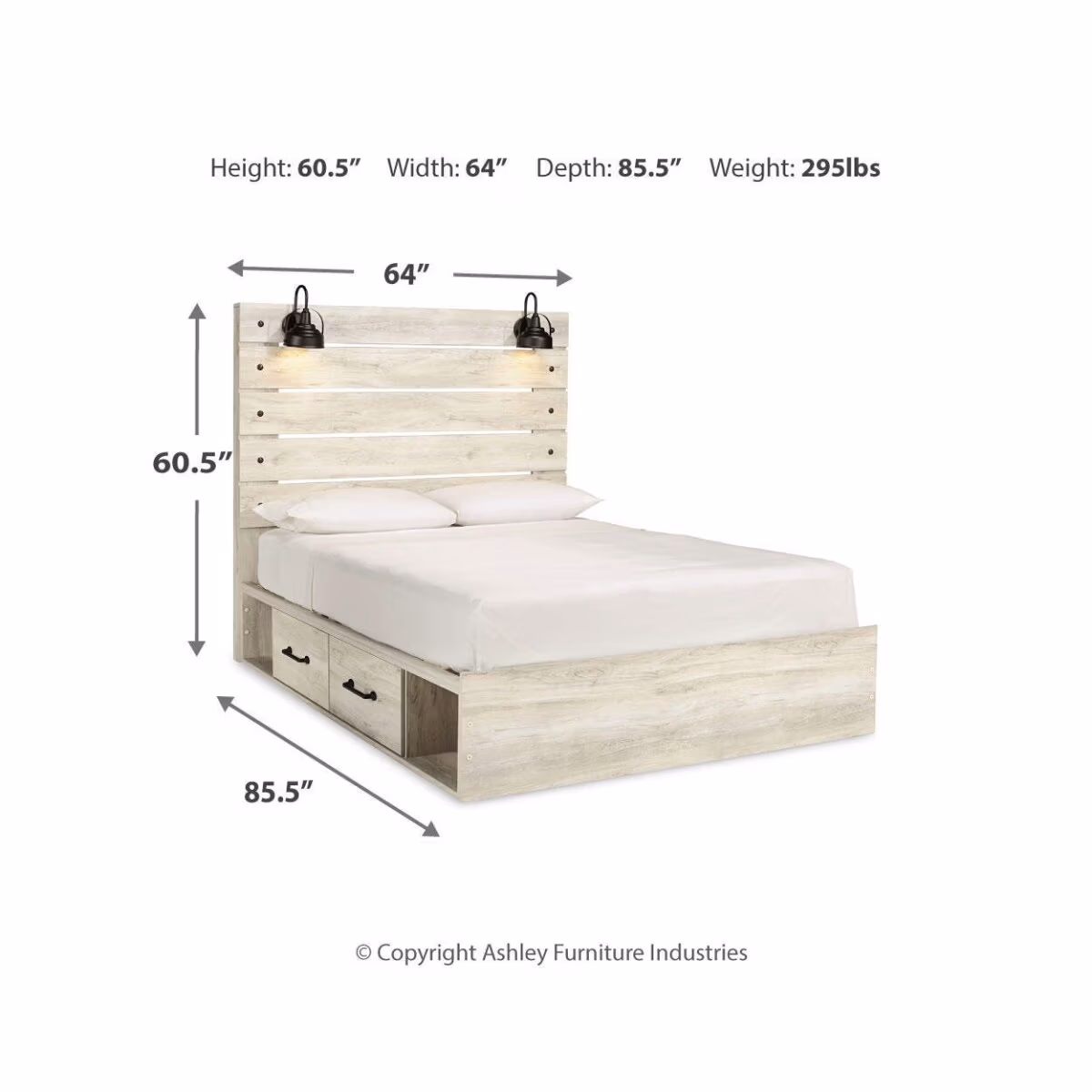 Cambeck Queen Panel Bed with 4 Storage Drawers - Image 5