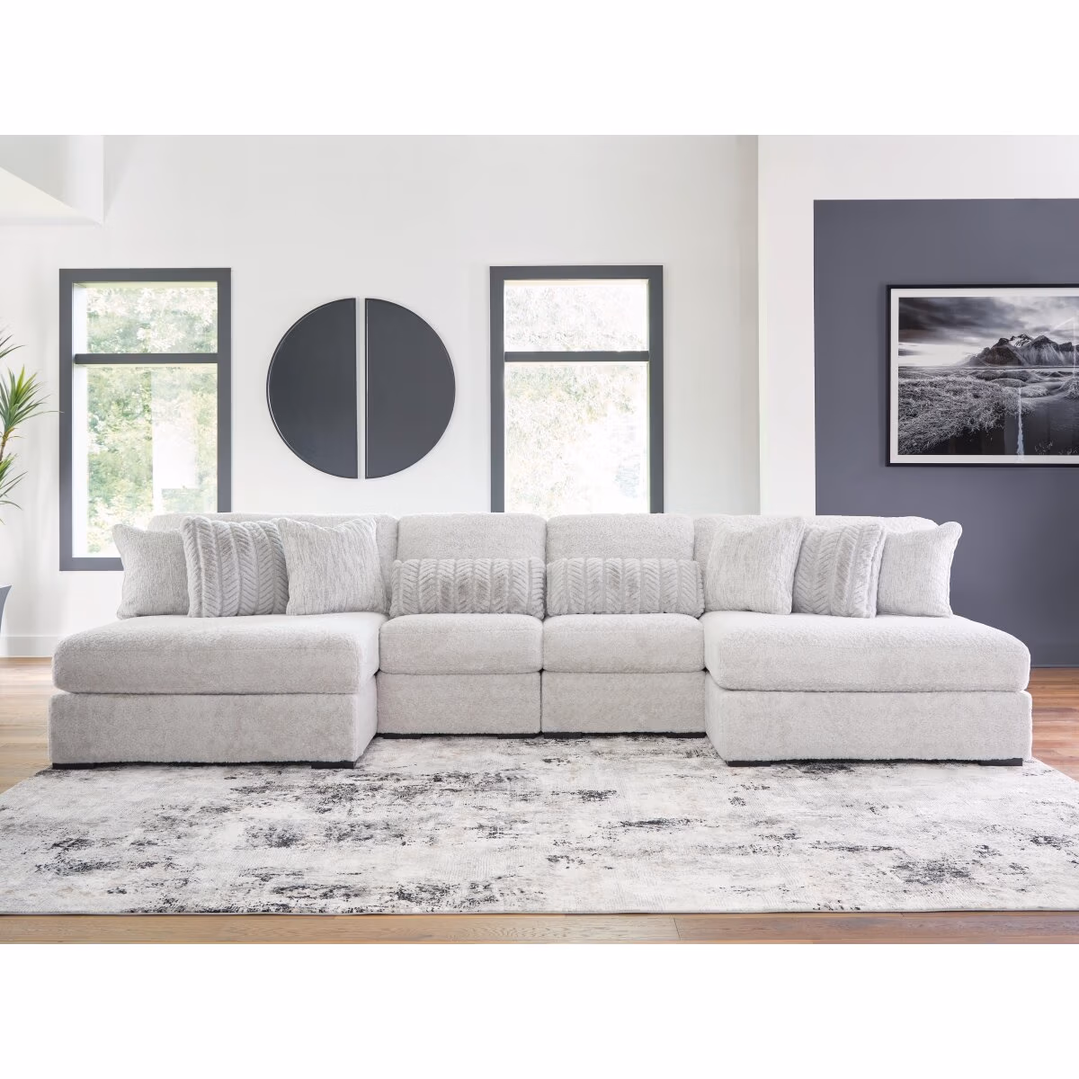 Cuddle Plush 4-Piece Sectional with Chaise - Image 3