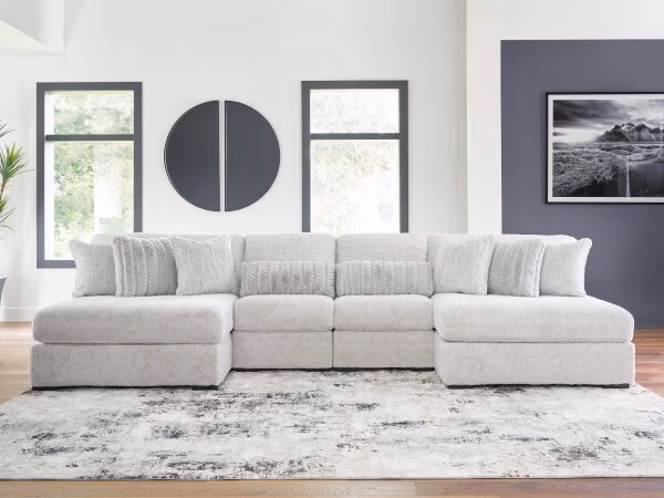 Cuddle Plush 4-Piece Sectional with Chaise - Image 3