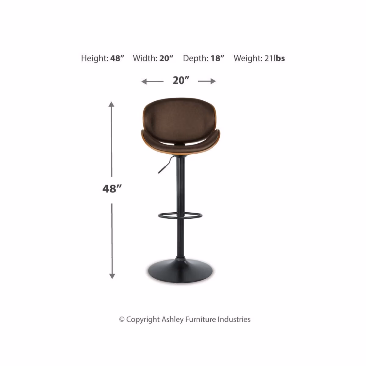 Bellatier Adjustable Height Bar Stool - Image 5