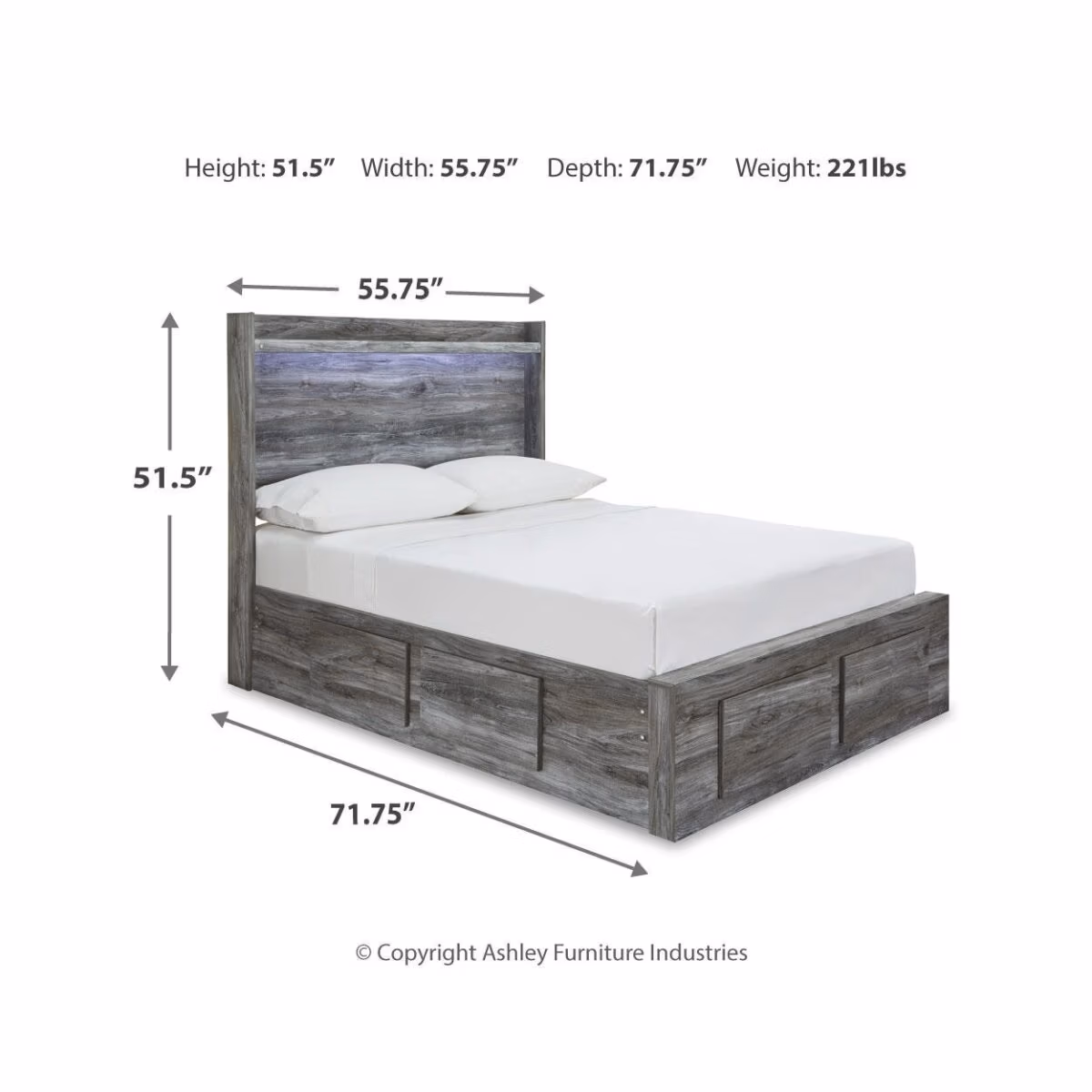 Baystorm Full Panel Bed with 6 Storage Drawers - Image 5