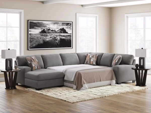 Clarington 3-Piece Sleeper Sectional with Chaise - Image 4