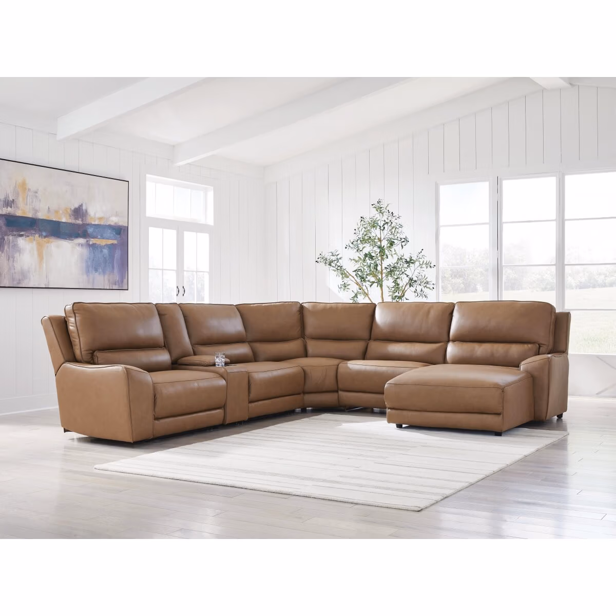 DeepWakes 6-Piece Power Reclining Sectional with Chaise - Image 2