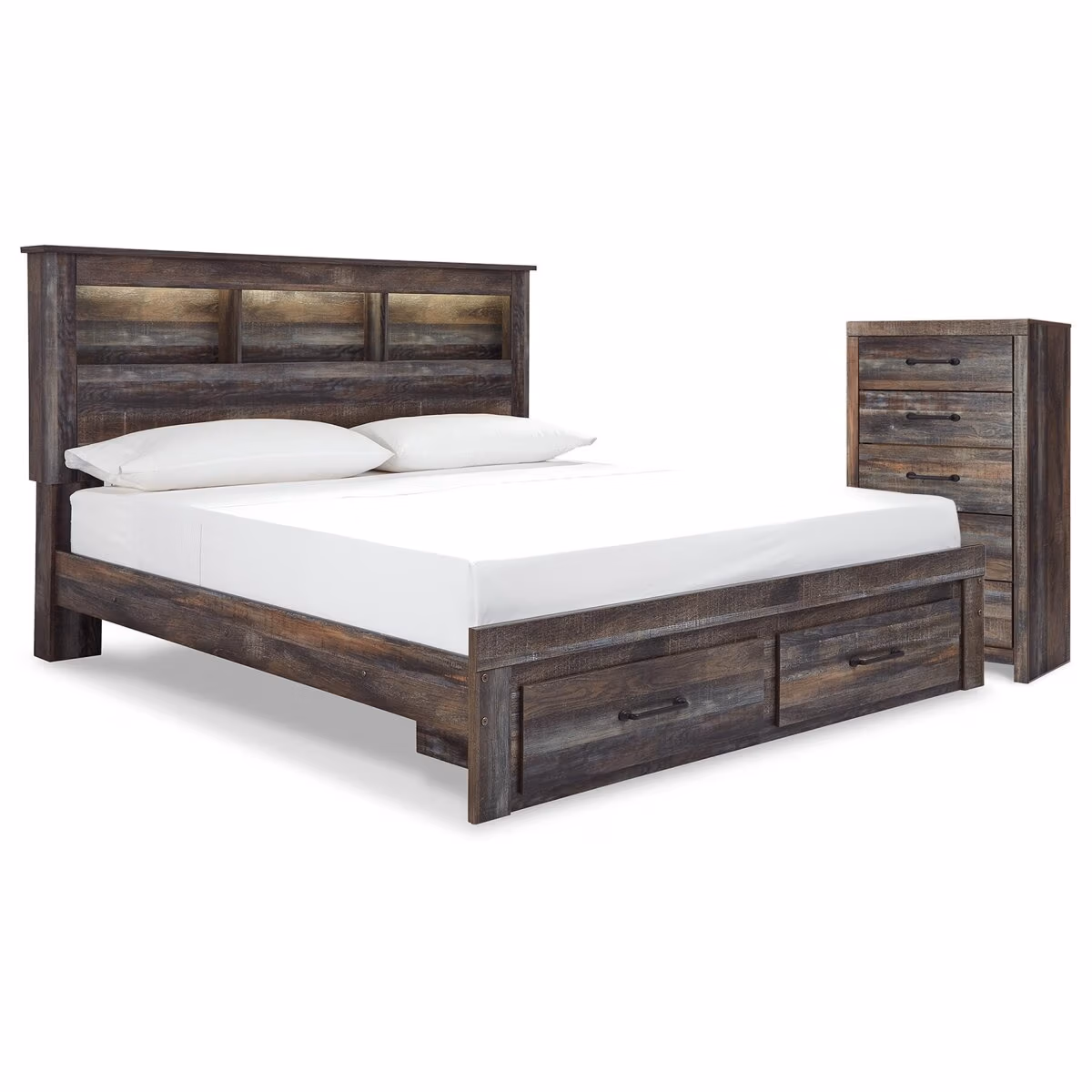 Drystan King Bookcase Storage Bed and Chest - Image 2